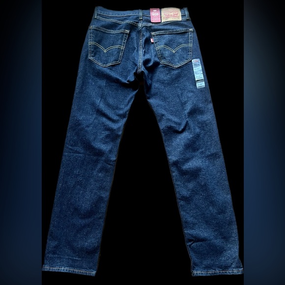 Levi’s 505 NWT 31W X 30L Dk Wash Jean Straight Leg Zip Fly Classic 5 Pocket - Picture 4 of 10